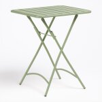 Sklum - table de jardin carre 60x60 cm pliable en acier janti iceberg