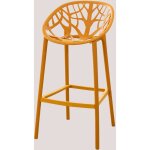 Sklum - tabouret de jardin haut en polypropylne ores moutarde ?75 cm