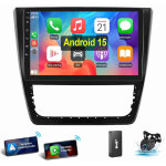Pour skoda yeti 2008 - 2017 android 15 carplay rds autoradio gps rds wifi 2 + 64g dab cam