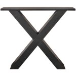 Skraut home - support, tr�teau, pieds, en forme de x, m�tal, pour plateaux de table, 84x8x71 cm, salon, ...