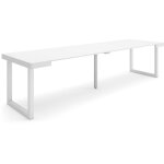 Skraut home - table console extensible, console meuble, 300, pour 14 personnes, pieds bois massif, style ...