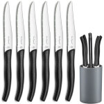 Sky - bloc 6 couteaux steak noir