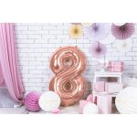 Skylantern - ballon aluminium chiffre '8', 86 cm, or rose Skylantern - ballon aluminium chiffre '8', 86 cm, or rose