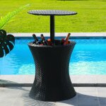 Skylantern - table de jardin extérieur avec bassine à glaçon pour boissons fraiches - table d'appoint ... Skylantern - table de jardin extérieur avec bassine à glaçon pour boissons fraiches - table d'appoint ...