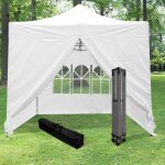 Tonnelle de jardin pliable 3x3 m - structure solide, toile paisse et impermable - 520d (320g / m) ...