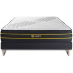 Sleepfit - ensemble matelas sommier ultra 140 x 200 cm - couleur : noir