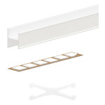 Slid'up by mantion - kit profil en h slid'up 220 pour porte 18 mm - 1, 8 m - blanc