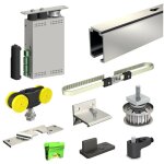 Pack motorisation slid'up m200 pour 2 portes coulissantes en bois - radio