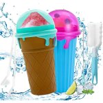 Slushy cup ensemble 2 pices, slush ice maker, homemade smoothie cup?smoothie pinch ice cup, frozen drink ...