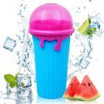 Slushy maker, 500ml silicone smoothie cup, quick slushy cup, slush ice maker pour diy homemade milk shake ...