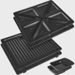 Sm60sp plaques pour le gaufrier wm60 de duronic 2 plaques grill 2 plaques toasts plaques interchangeables ...