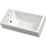 Sapho - small - lavabo ariana 50x10x25 cm, robinet � gauche, blanc sm012