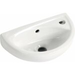 Aqualine - small - lave - mains oval, 40x23 cm, avec 1 trou  droite, blanc tp040