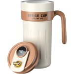 Smart coffee travel mugs, 650ml tasse � caf� en acier inoxydable 316 isol�e sous vide indicateur de temp�ratur ...