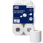 Tork - smartone mini papier toilette rouleau blanc t9, advanced, 2 plis, 12 x 620 feuilles, 472193