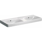 Smyle square - double lavabo 120x48 cm, avec trop - plein, sans trou pour robinetterie, blanc 500. 224. ...