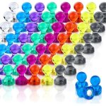 Snap magnets, lot de 40 aimants de r�frig�rateur 8 couleurs, color�s et pratiques, parfaits pour les ...