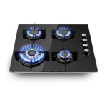 Sndoas - plaque de cuisson  gaz 4 feux avec scurit thermocouple, compatible gaz naturel / propane, ...