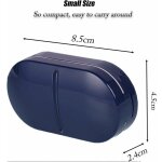 1 bleu petit coupe - pilule, boîte de comprimés de médicament de voyage, avec lame tranchante portable ... 1 bleu petit coupe - pilule, boîte de comprimés de médicament de voyage, avec lame tranchante portable ...