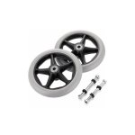 Snq - 2pcs de 6 pouces roue en caoutchouc de remplacement pour fauteuil roulant roues avant rollator ...