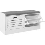 Sobuy - banc de rangement à chaussures armoire meuble d'entrée - blanc fsr62 - w ® Sobuy - banc de rangement à chaussures armoire meuble d'entrée - blanc fsr62 - w ®