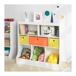 Bibliothque meuble de rangement pour livres et jouets tagre pour enfants avec 5 compartiments et 3 ...