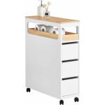 Bzr54 - w meuble de rangement salle de bain Étroit sur roulettes, support papier toilette, armoire toilettes ... Bzr54 - w meuble de rangement salle de bain Étroit sur roulettes, support papier toilette, armoire toilettes ...