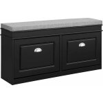 Banc à chaussures d'entrée avec 2 abattants, coffre rangement et coussin amovible, meuble rangement pour ... Banc à chaussures d'entrée avec 2 abattants, coffre rangement et coussin amovible, meuble rangement pour ...
