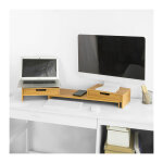 Sobuy - support ordinateur portable ou �cran tv r�hausseur d'�cran en bambou avec longueur et angle r�glables ...