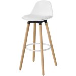 Sobuy - tabouret de bar avec repose - pieds et dossier en hêtre blanc - hauteur d'assise 71 cm fst70 ... Sobuy - tabouret de bar avec repose - pieds et dossier en hêtre blanc - hauteur d'assise 71 cm fst70 ...