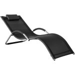 Sobuy - transat de jardin chaise longue bain de soleil - noir ogs38 - sch ® Sobuy - transat de jardin chaise longue bain de soleil - noir ogs38 - sch ®