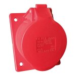 Socle pour coffret triphas 3p + n + t 400v cei 309 - rouge 16a