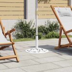 Socle de parasol blanc 12 kg 48 cm fonte vidaxl