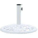 Socle de parasol blanc 12 kg 48 cm fonte vidaxl
