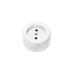Socle surface ronde blanche onlex 10 / 16a sans t / t 4mm