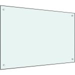 Soekavia - dosseret de cuisine fond de hotte cr�dence de cuisine blanc 90x60 cm verre tremp� nsme7396 ...
