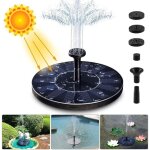 Pompe de fontaine solaire, pompe à eau solaire 1, 4 w 150 l / h (70 cm maximum) + 4 buses, mini pompe ... Pompe de fontaine solaire, pompe à eau solaire 1, 4 w 150 l / h (70 cm maximum) + 4 buses, mini pompe ...