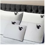 Oreiller tulpar 40x70cm latex et memoire de forme auto ventile soutien mi - ferme bi - technologie ete ...