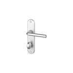 Ouvre&deco - ensemble poign�e de porte avec plaque de condamnation, alu argent