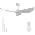 Sofucor ventilateur de plafond sans lumière - 3 pales abs blanc - 132cm Sofucor ventilateur de plafond sans lumière - 3 pales abs blanc - 132cm