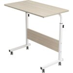 Bureau d'ordinateur réglable en hauteur, bureau d'ordinateur sur roulettes, table d'appoint mobile, 80 ... Bureau d'ordinateur réglable en hauteur, bureau d'ordinateur sur roulettes, table d'appoint mobile, 80 ...