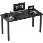 Soges - bureau d'ordinateur table pour ordinateur pc avec cadre en m�tal 120 x 60x 75 cm, noir