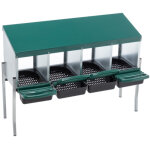 Soges nichoir � poules avec 4 compartiments et pieds, comprenant un couvercle pour une utilisation ext�rieure ...