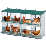 Soges nichoirs � poules pondeuses � 8 compartiments, nichoir m�tallique mural pour poules, nichoir � ...