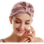 Soieries bonnet pour le soin des cheveux de femmes, nachthaube de soie naturelle avec la ceinture sur ...