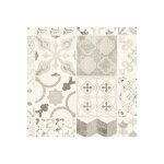 Tarkett - sol lino - carreaux de ciment - noir - rouleau de 3m x 2m