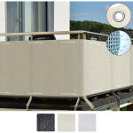 Brise vue pour balcon solvision hb2 hdpe 300x90cm creme - sol royal Brise vue pour balcon solvision hb2 hdpe 300x90cm creme - sol royal