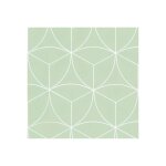 D�coweb - sol vinyle textile �conomique - rosace g�om�trique - vert d'eau - rouleau de 2m x 2m