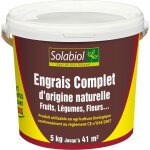 Solabiol engrais complet - 5kg - seau - mini - granulés - epandage facile & sans poussière - double action ... Solabiol engrais complet - 5kg - seau - mini - granulés - epandage facile & sans poussière - double action ...