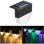 Solaire �tape lumi�re, 4pcs lampes solaires de terrasse ip65 �tanche avec auto on / off lumi�re chaude ...
